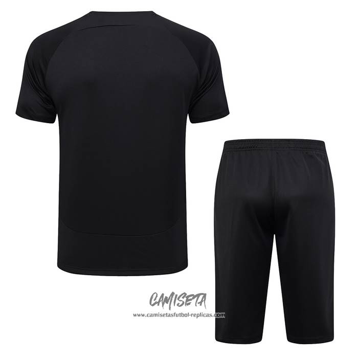 Chandal del Corinthians 2023-2024 Manga Corta Negro - Pantalon Corto
